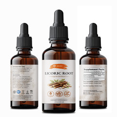 Licorice Root Liquid Extract Drops 4oz Organic Glycyrrhiza Glabra Herbal Tinctur
