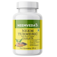 Neemveda Neem + Turmeric Detox Tablets with Black Pepper � 180 Count