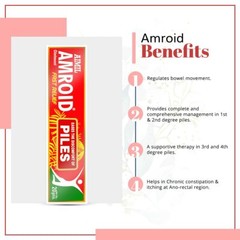 AIMIL Amroid Ayurvedic Ointment Poly Herbal Treatment Cream For Piles 20 GM x 2