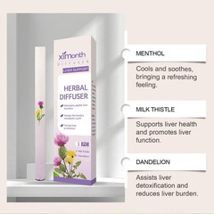 Diffuser Herbal for Lung Health and Fresh Air w / Mullein Thyme Mint – 4 Flavour
