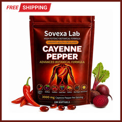 Cayenne Pepper Supplements 240 Count Softgels Cardiovascular Heart Health