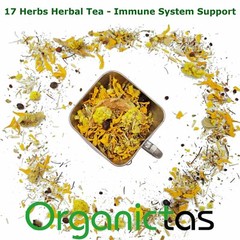 BOOST IMMUNE SYSTEM SUPPORT TEA – 17 selected natural herbs recipe w. Benefits