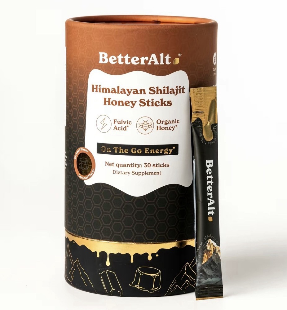 Better Alt Shilajit Honey Sticks Caramel 30 stick-pack