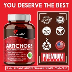 Artichoke Leaf Extract 20% Caffeoylquinic Acid 500mg 90 Capsules Liver Detox