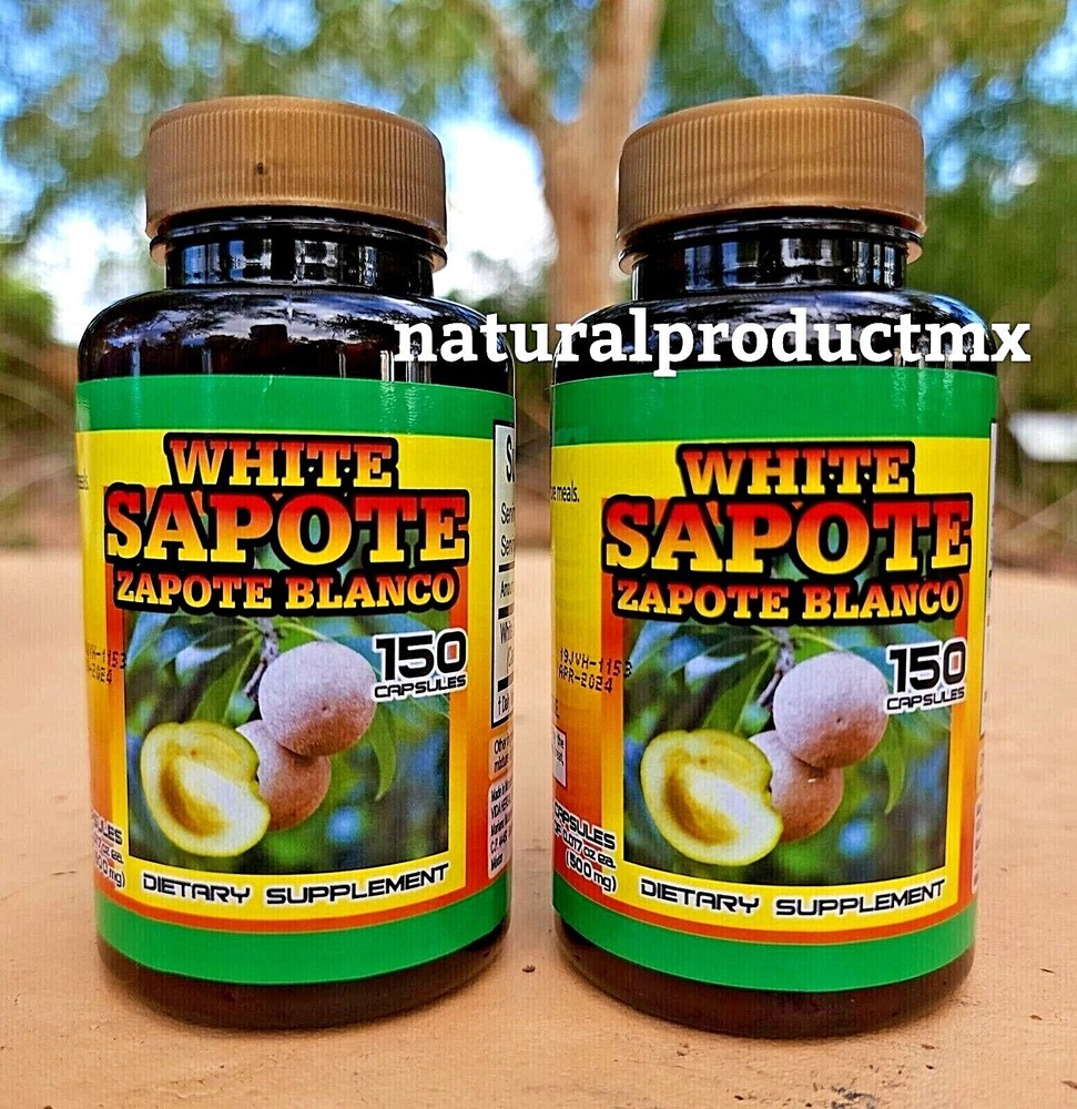(2) Zapote Blanco ✅ 300 Capsules 300 mg each White Zapote by Plantimex