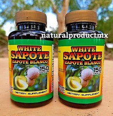 (2) Zapote Blanco ✅ 300 Capsules 300 mg each White Zapote by Plantimex