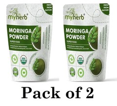 2x MYHERB Organic Moringa Powder 227gm Herbal Wellness Support