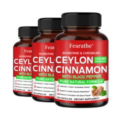 True Organic Ceylon Cinnamon Capsules 1210mg Highest Potency Blood Sugar Support