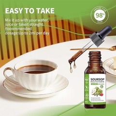 Soursop Multivitamin Liquid Drops, Bitters Liquid, Organic Soursop Leaf Extract