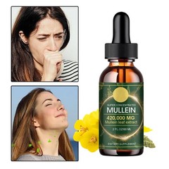 60ML Mullein Leaf Extract Oral Drops, Herbal Blend for Respiratory Wellness