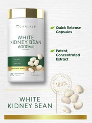 Non-GMO White Kidney Bean Extract 200 Count | Gluten-Free Dietary Supplement