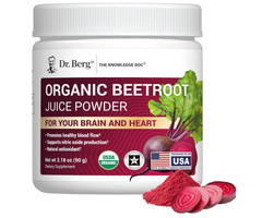 Dr. Berg Organic Beet Root Powder, Nitric Oxide Support, 30 Servings