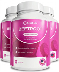 3X Rosabella Organic Beet Root 60 Capsules Natural Energy Boost Blood Pressure