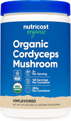 Nutricost Organic Cordyceps Mushroom Powder (250g) USDA Certified Organic | GMO-