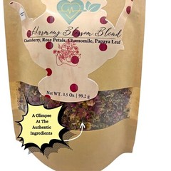 Balancing Herb Blend Chasteberry, Rose, Papaya Leaf Tea Loose Herb Infuse 3.5 oz