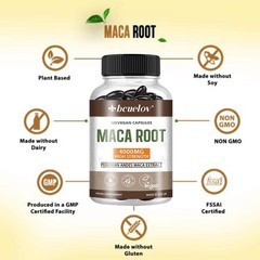 Maca Root 4000mg Herb Supplement Support Men Health,Muscle Strength 120 Capsules