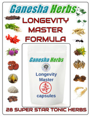 LONGEVITY MASTER ADAPTOGEN FORMULA 24 SUPER TONIC HERBS! 360 CAPSULES!!!