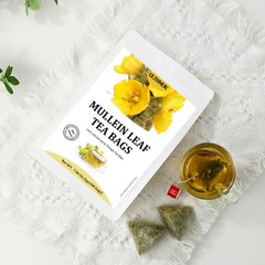 Mullein Leaf Tea, 100 Bags for Respiratory Support, Lung Cleansing and Herbal
