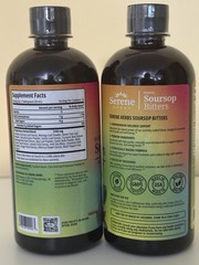 2 Pack Serene Herbs Exotic Soursop Bitters Liquid Gut Health Detox Vitality