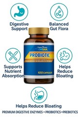 BACTISupport PROBIOTIC NATURAL 100 BILLION CFUs ULTRA STRENGHT ULTIMATE FLORA