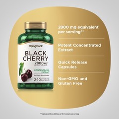 Black Cherry Extract Capsules | 2800mg | 240 Pills | by Piping Rock