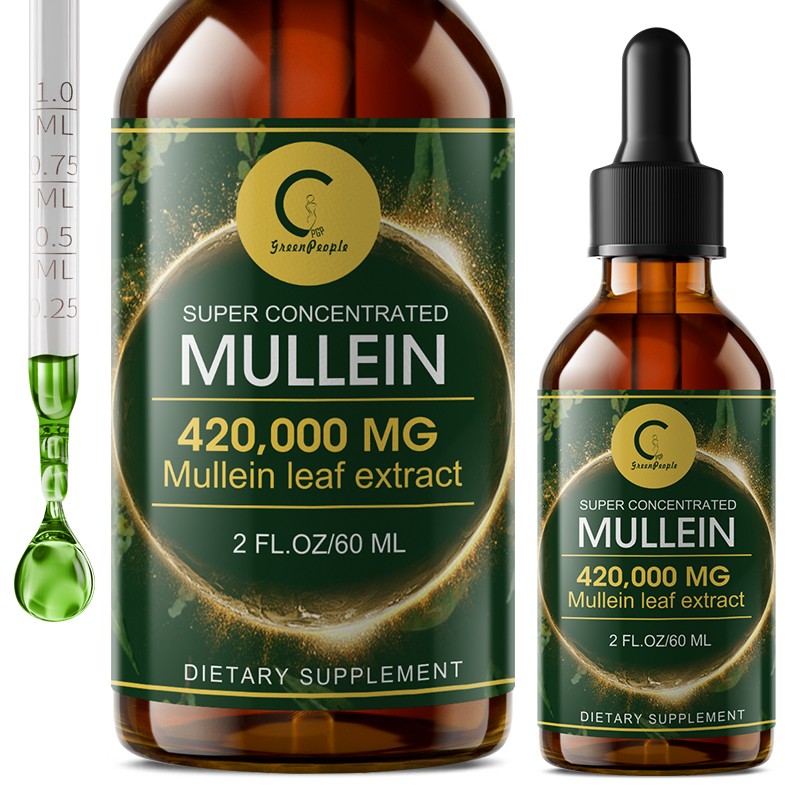 Mullein Drops Super Concentrated Lung Cleanse Detox Leaf Extract Support Immune