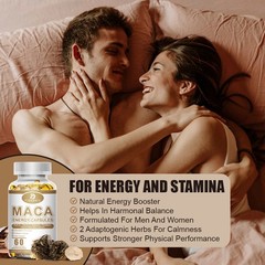 FIDERNIC Maca Root 60 Capsules Peruvian Maca Extract Men Women Supplement