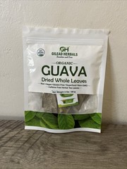 Organic Guava Dried Whole Leaves Gilead Herbals 5 Pkgs 2 Oz Each Exp 10/2025