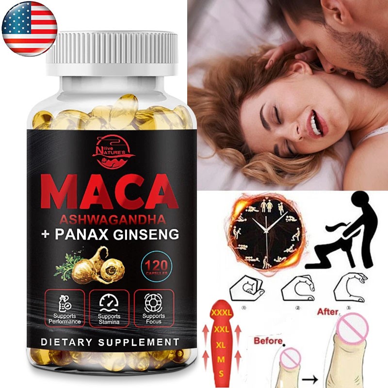 Organic Maca Root with Panax Ginseng 11400mg,Peruvian Maca Extract for Men Women