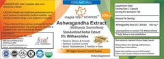 Indian Ginseng Extract 5% Withanolides (Withania Somnifera) CAPSULES