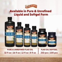 Barlean’s Organic Lignan Omega 3 Flaxseed Oil 16 Fl Oz (Pack of 1), Default