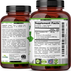 USDA Organic Dandelion Root 10:1 Extract – 3000 mg, 60 Capsules, 2- Supply