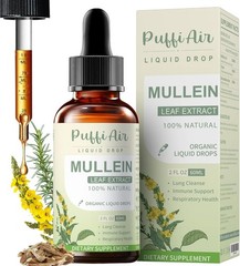 Mullein Drops for Lungs with Mullein Leaf, Thyme & Marshmallow Root – Lung Cl…