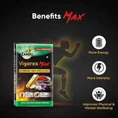Zandu-Vigorex MAX with Shilajit, Saffron, Pearl and ,Ashwagandha (20 caps) SF/
