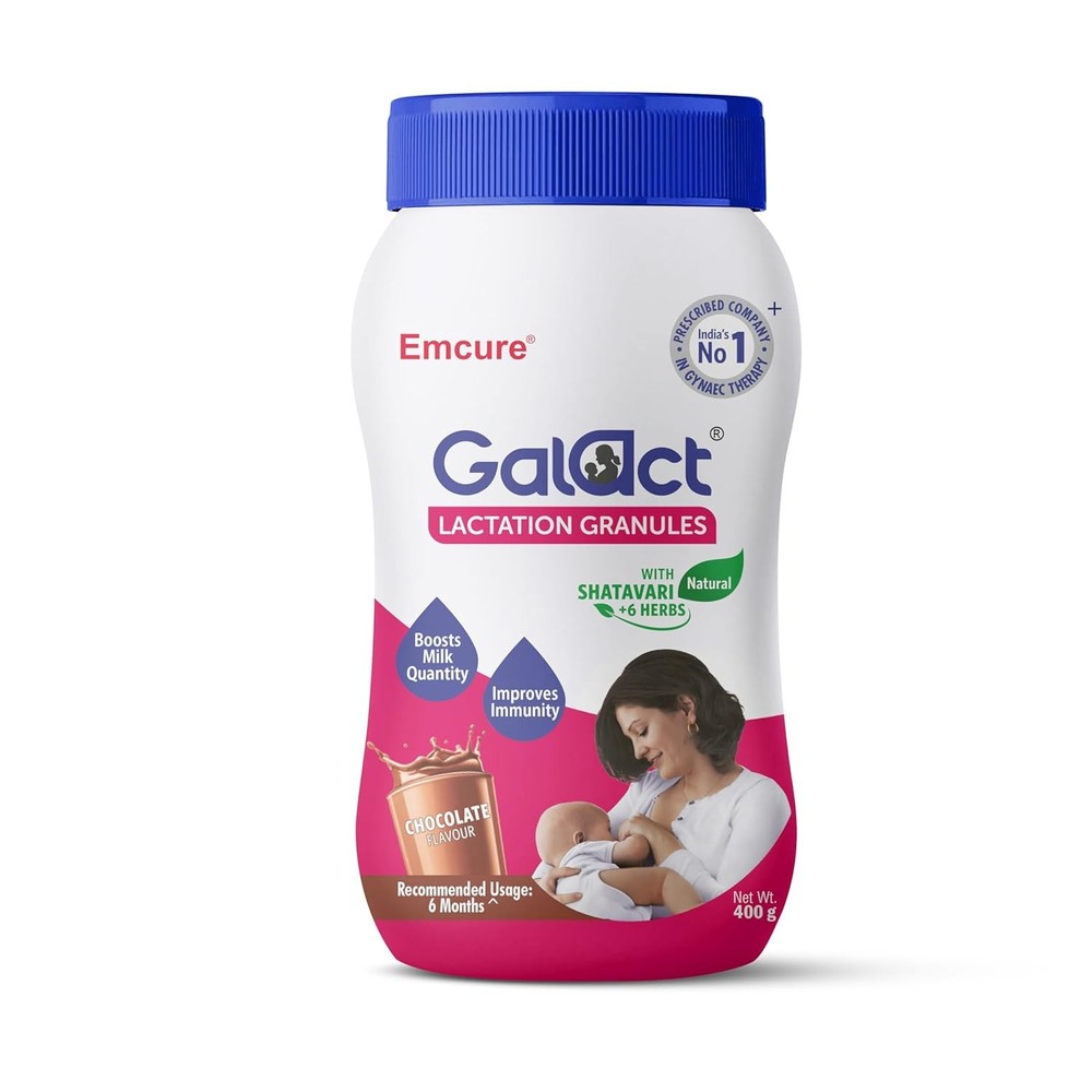 Emcure Galact Lactation Granules Breast Feeding 400g Chocolate Flavour