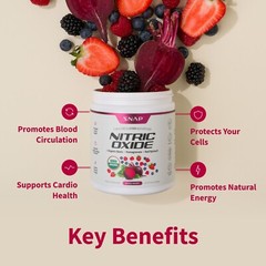 Nitric Oxide Beet Root Organic Powder, Heart & Blood Pressure – Snap Supplements