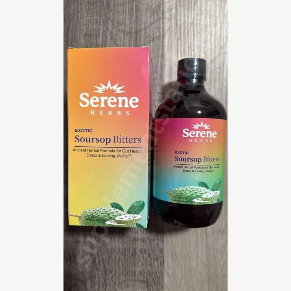 Soursop Bitters Pure 16 oz 100% Natural Exotic Organic Detox Herbs EXP 5/4/28