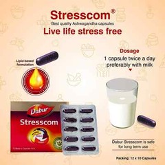Dabur Stresscom Capsules (120 caps) Ashwagandha Withania Somnifera Extract