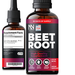 Beet Root Extract Liquid Drops 2oz Nitric Oxide Blood Pressure Circulation USA