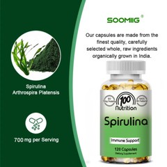 Organic Spirulina 700mg Caps Vegan Detox weight Loss Immune Support Superfood