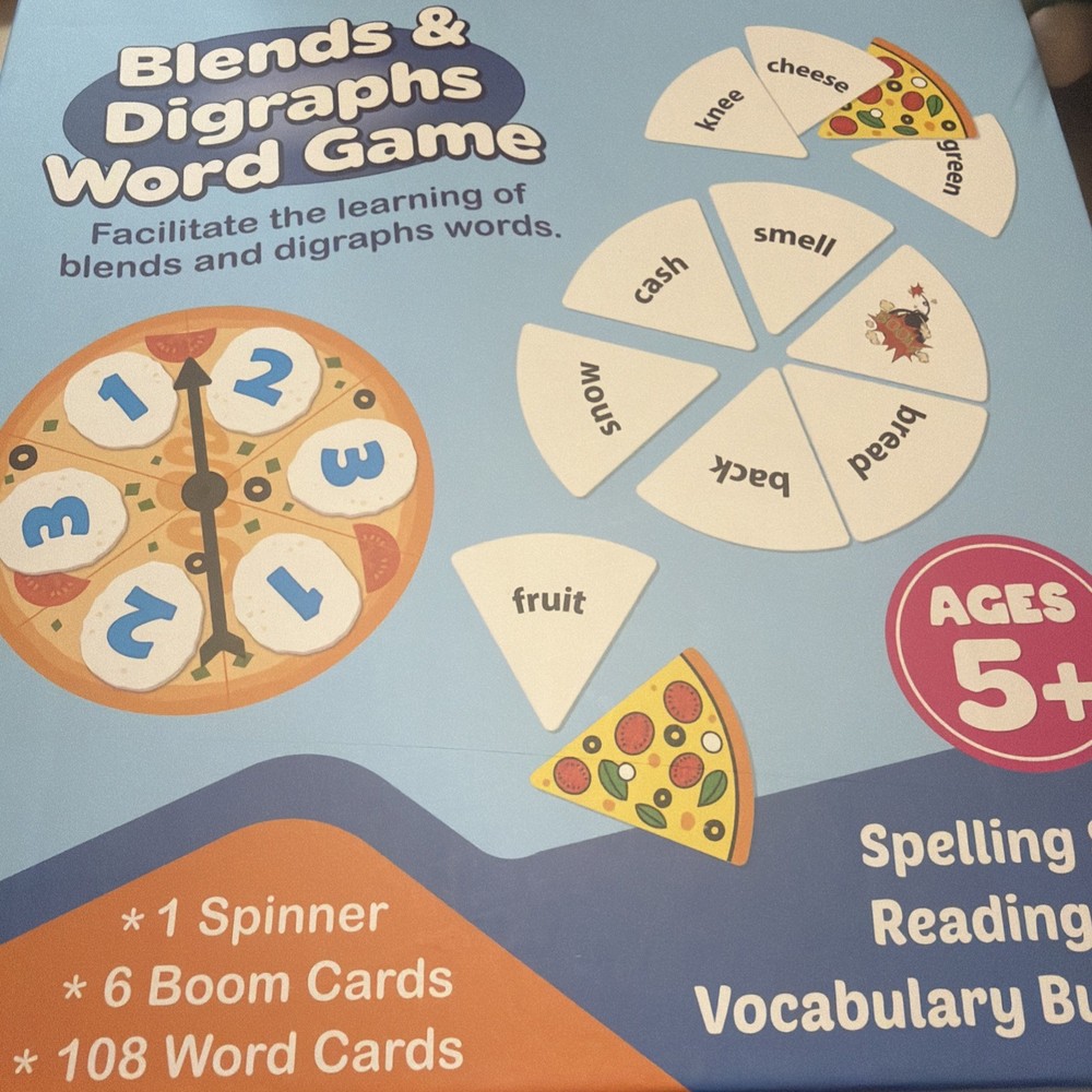 Blends & Digraphs Phonics Games for Kids, Learn to Read Phonics Flash Cards, Sig