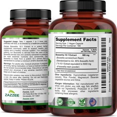 Extra Strength Boswellia 10:1 Extract, 65% Boswellic Acid, 180 Vegan Capsules…