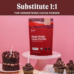 Raaka Organic Cacao Powder 8oz Unsweetened Non-Alkalized Resealable Bag