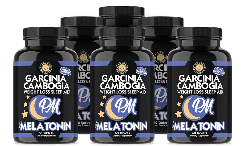 Weight Loss Night Time Garcinia Cambogia PM with Melatonin Sleep Aid, 6-Pack