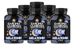 Weight Loss Night Time Garcinia Cambogia PM with Melatonin Sleep Aid, 6-Pack