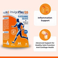 INVIGOFLEX® GS – Advanced Glucosamine Sulfate Joint Support Supplement – 60 Caps
