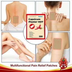 40pcs Capsicum Plaster Hot Muscle Strain Back Pain Relieving Patch Max Strength