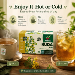 Te de Ruda 100% Natural Rue 25 Tea Bags for Relaxation & Well-Being from Peru