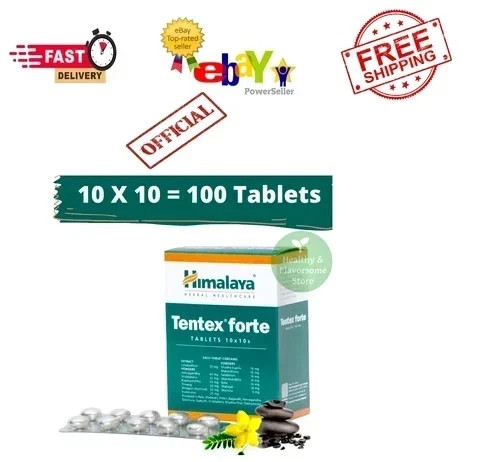 Himalaya Tentex Forte Tabs 100 Tablet Men Strength & Wellness | FREE SHIP | 2028