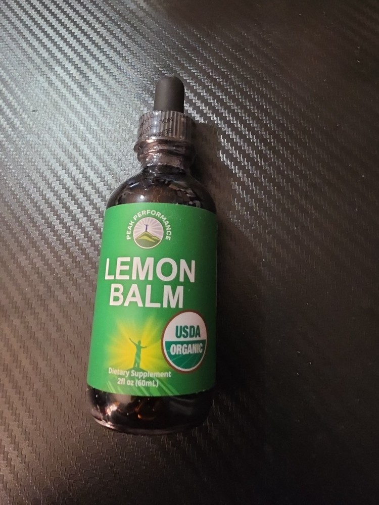 Peak Performance Lemon Balm Tincture 2 fl oz USDA Organic 03/2030